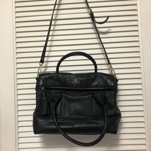 kate spade black leather bag